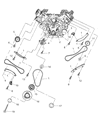 Diagram for 2004 Jeep Liberty Timing Chain Tensioner - 53021250AA