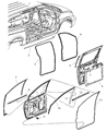 Diagram for 2007 Chrysler Town & Country Door Seal - 4717728AC