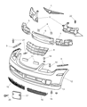 Diagram for 2006 Chrysler Crossfire Grille - YA38XS9AA