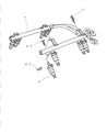 Diagram for Chrysler Fuel Injector - 53032704AB