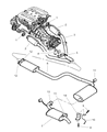 Diagram for 2000 Chrysler LHS Muffler - E0056030