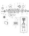Diagram for Chrysler 200 Piston Ring Set - 5191424AA
