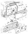 Diagram for Jeep Liberty Rear Door Striker - 4878826AC
