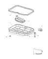 Diagram for Jeep Commander Transmission Pan - 52108327AA