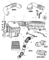 Diagram for Dodge Ram 1500 Air Duct - 53032044AA
