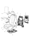 Diagram for 2014 Chrysler Town & Country Seat Cushion - 1UR67DX9AB