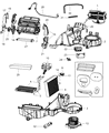 Diagram for 2012 Jeep Liberty Heater Core - 68003993AA