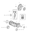 Diagram for Dodge Neon Crankshaft Thrust Washer Set - 5093445AA