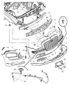 Diagram for 2006 Dodge Charger Grille - 5030243AA