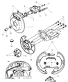 Diagram for Chrysler Town & Country Parking Brake Shoe - BHKP7323