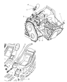 Diagram for 2009 Chrysler PT Cruiser Engine Mount Bracket - 5274504AA