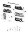 Diagram for 2021 Ram 1500 Grille - 68405010AA
