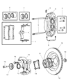 Diagram for Dodge Viper Brake Caliper Piston - 5093294AA