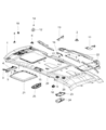 Diagram for Chrysler Town & Country Sun Visor - 1JE93DX9AA