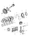 Diagram for Ram Crankshaft Timing Gear - 68027484AA