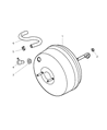 Diagram for 2002 Jeep Wrangler Brake Booster Vacuum Hose - 52008715AB