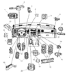 Diagram for Dodge Ram 2500 Power Window Switch - 4602521AB