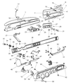 Diagram for 1994 Dodge Ram Wagon Blower Control Switches - 55036012