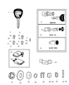 Diagram for 2006 Jeep Wrangler Ignition Lock Assembly - 5083915AB