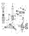 Diagram for Chrysler 300 Shock And Strut Mount - 4895413AB