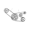 Diagram for 2000 Chrysler Town & Country Drive Belt - 4861401