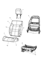Diagram for 2007 Dodge Nitro Seat Cushion - 68004570AA