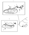 Diagram for Chrysler Headlight Bulb - MS820973