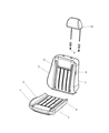 Diagram for 2007 Dodge Magnum Seat Cover - 1DD001DVAA