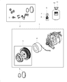 Diagram for 2015 Chrysler 300 A/C Clutch - 68232388AA