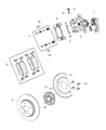 Diagram for Chrysler Brake Caliper Bracket - 68325008AA