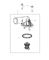 Diagram for Ram ProMaster 3500 Thermostat Housing - 5184570AH