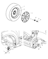 Diagram for Ram Dakota Wheel Cover - 52110398AA