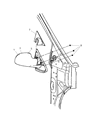 Diagram for 2006 Chrysler Town & Country Mirror Cover - 4717556AA
