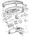 Diagram for 2000 Dodge Ram 1500 Instrument Panel Light Bulb - L0000161