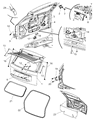 Diagram for 2005 Jeep Grand Cherokee Liftgate Hinge - 55396772AC