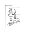 Diagram for 1999 Dodge Dakota Brake Master Cylinder - 4882865