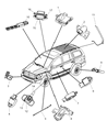 Diagram for Jeep Liberty Air Bag Sensor - 4896061AA