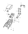 Diagram for 2021 Jeep Wrangler Center Console Base - 6ZU33TX7AA