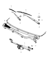 Diagram for 2015 Jeep Grand Cherokee Wiper Arm - 68194928AA