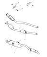 Diagram for 2002 Chrysler Town & Country Exhaust Pipe - 4881333AI
