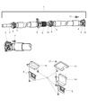Diagram for Dodge Ram 2500 Driveshaft Center Support Bearing - 5183094AB