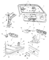 Diagram for 2001 Jeep Cherokee Trunk Lid Latch - 55235643AC