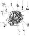 Diagram for 2010 Chrysler 300 Knock Sensor - 5033316AA