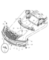 Diagram for 2005 Chrysler Pacifica Grille - 4857625AA