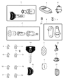 Diagram for 1998 Dodge Ram 2500 Ignition Lock Cylinder - 5003845AA