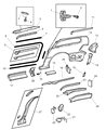 Diagram for 2007 Chrysler Town & Country Door Seal - 5020550AD