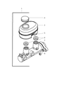 Diagram for 2003 Dodge Durango Brake Master Cylinder Reservoir - 5072995AA