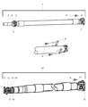 Diagram for 2007 Jeep Liberty Driveshaft Yokes - 5014043AA