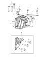 Diagram for Chrysler Engine Mount Bracket - 68065747AB