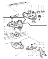 Diagram for Dodge Ram Wagon Control Arm Bushing - 52106434AA